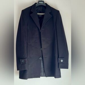 Zara Men's Classic Black Trench Coat